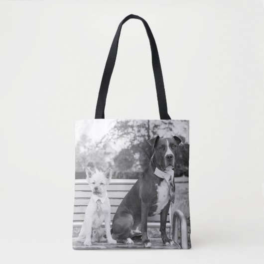 Doggie bruiloft canvas tas (Voorkant)