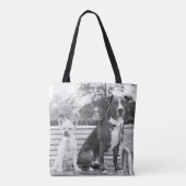 Doggie bruiloft canvas tas (Achterkant)