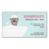 Doggie Bubble Bath | Leuke huisdierverzorger | Hon Magnetisch Visitekaartje (Voorkant)