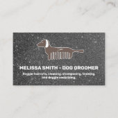 Doggie Comb | Glitter Afsprakenkaartje (Voorkant)