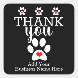 Doggie Dagverzorging | Aangepaste bedankjes voor S Vierkante Sticker