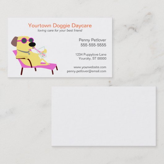 Doggie Day Care Visitekaartje (Voorkant / Achterkant)