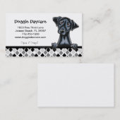 Doggie Daycare Dog Business Black Lab Visitekaartje (Voorkant / Achterkant)