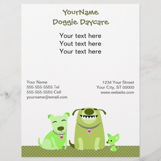 Doggie Daycare/Dog Walker Promotional Flyer (Voorkant)