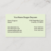 Doggie Daycare/Dog Walker Visitekaartje (Achterkant)
