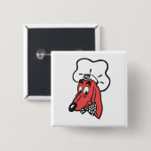 DOGGIE DINER Logo Magnet Vierkante Button 5,1 Cm (Voorkant /achterkant)