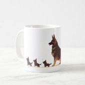 Doggie familie 5 koffiemok (Voorkant links)