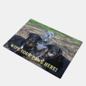 Doggie Familie Afbeelding Deurmat (Schuin)