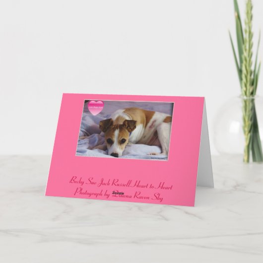 Doggie hart naar hart valentijn kaart (Achterkant)