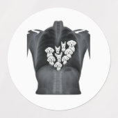 Doggie Heart X-Ray - Grappig Hondenliefhebber Desi Labels (Design 1)