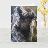 DOGGIE IN BLANKETS ZEGT "HALLO" KAART (Gele Bloem)