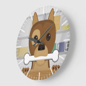 Doggie in de keuken grote klok (Hoek)
