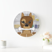 Doggie in de keuken grote klok (Huis)