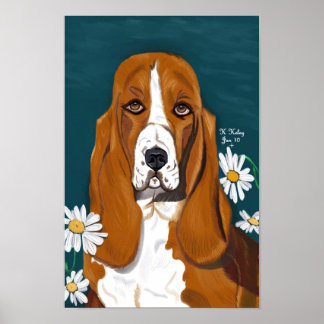 Doggie in het poster Daisies