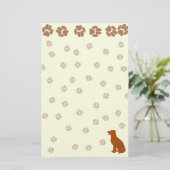 Doggie Paw Print Briefpapier voor alle Hondenliefh (Staand voorkant)