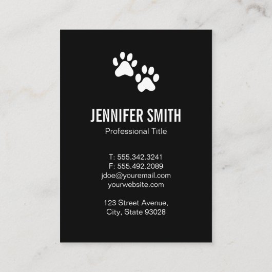 Doggie Prints Visitekaartje (Achterkant)