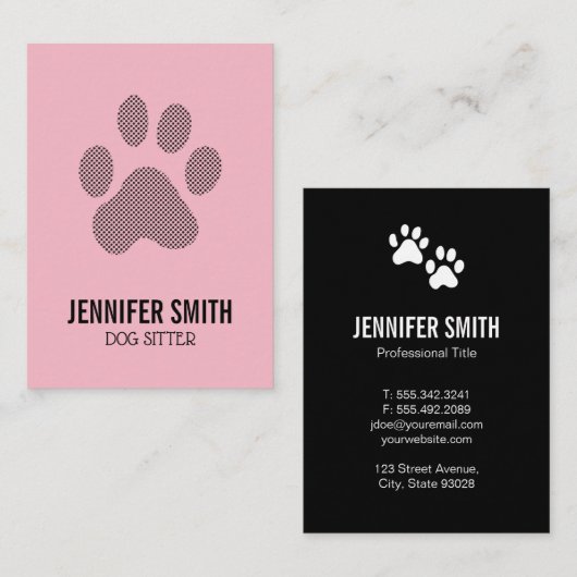 Doggie Prints Visitekaartje (Voorkant / Achterkant)