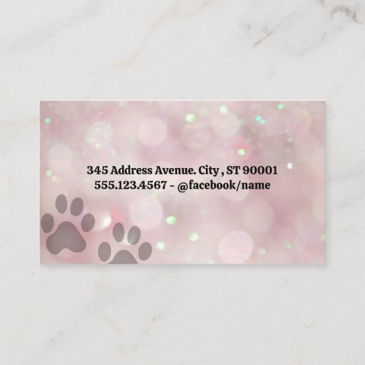 Doggie | Schaar en kam | Groomers Visitekaartje (Achterkant)