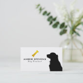 Doggie Silhouette | Goud hondenbot Visitekaartje (Staand voorkant)