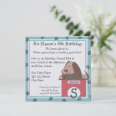 Doggie Tales Party Kaart (Staand voorkant)