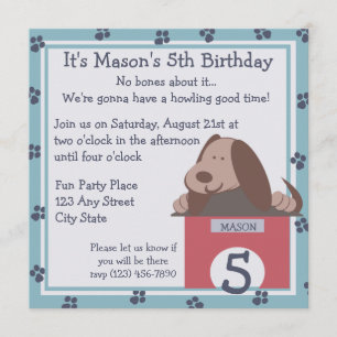 Doggie Tales Party Kaart