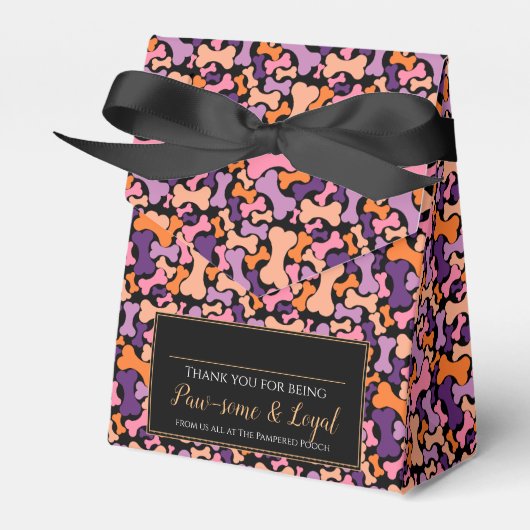 Doggie Treat cadeautas met beenderhoed Bedankdoosjes (Voorkant Zijde)