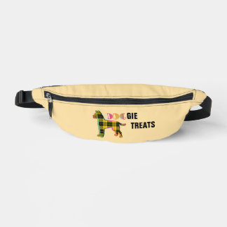 Doggie Treats Logo Novelty Yellow Plaid LT Yellow Heuptasje