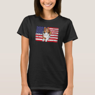 Doggie Usa Dog Eigenaar Usa Shetland Sheepdog Usa  T-shirt