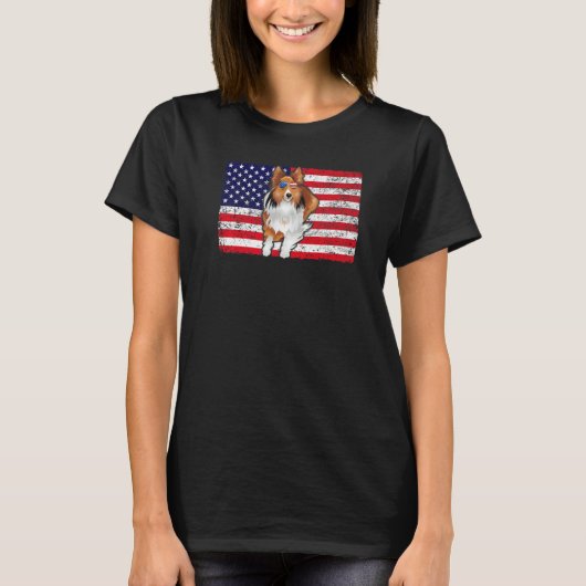 Doggie Usa Dog Eigenaar Usa Shetland Sheepdog Usa  T-shirt (Voorkant)