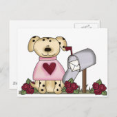 Doggie Valentijnsdag Tshirts en cadeaus Feestdagenkaart (Voorkant / Achterkant)