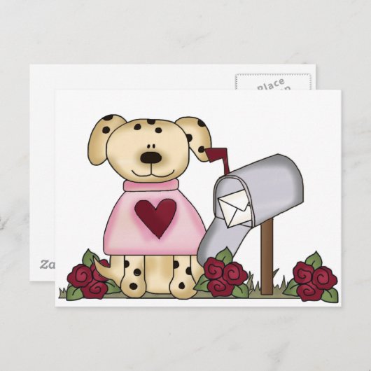 Doggie Valentijnsdag Tshirts en cadeaus Feestdagenkaart (Voorkant / Achterkant)