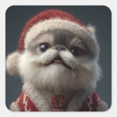 doggie vierkante sticker (Voorkant)