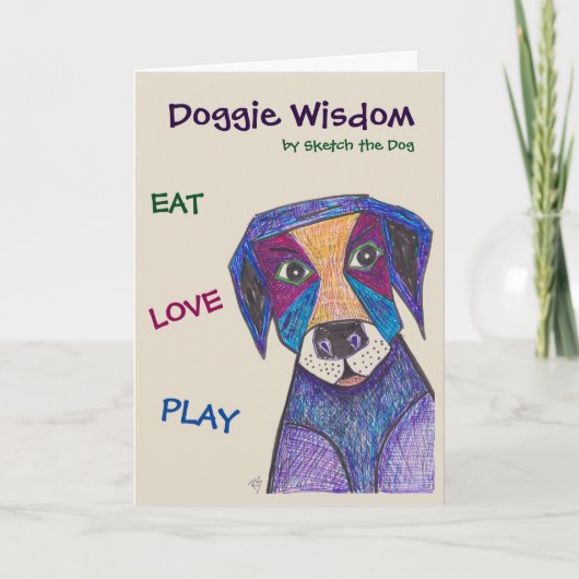 Doggie Wisdom Kaart (Voorkant)