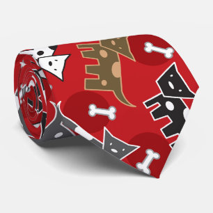 Doggies & Botten Fun Pet, met Cartoon in Cute Spot Stropdas