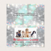 Doggies | Sparkle achtergrond Visitekaartje (Buitenkant ongevouwen)