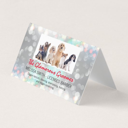 Doggies | Sparkle achtergrond Visitekaartje (Voorkant)