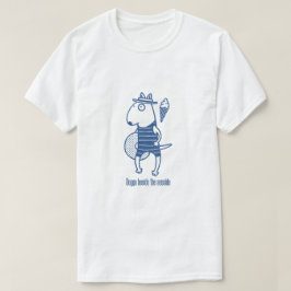 Doggo beside the seaside: Blue T-shirt