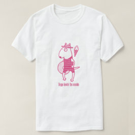Doggo beside the seaside: Pink T-shirt