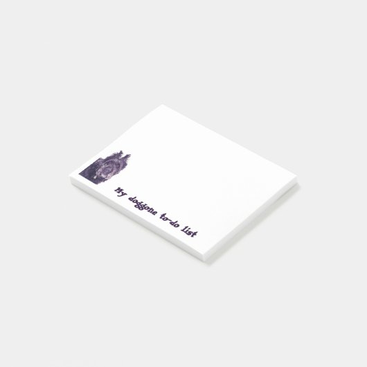 Doggo List Bouvier de Flanders Sticky Notes (Schuin)