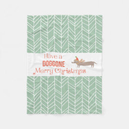 Doggo Merry Kerstmis Fleece Deken