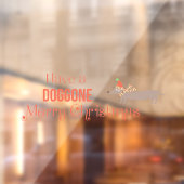 Doggo Merry Kerstmis Weiner Dog Raamsticker (Vel 2)