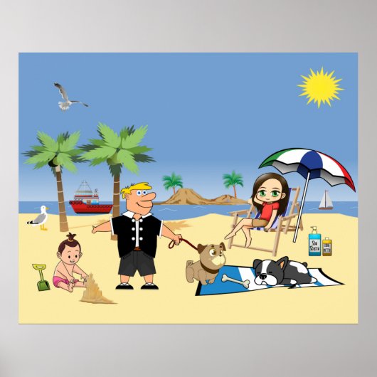 Doggone Beach Poster (Voorkant)