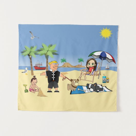 Doggone Beach Wandkleed (Voorkant (horizontaal))