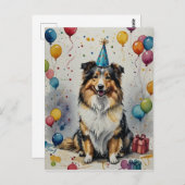 Doggone Heerlijke Verjaardag -  Briefkaart (Voorkant / Achterkant)