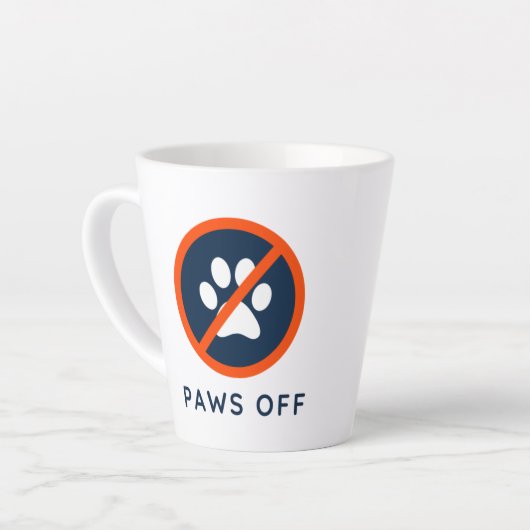 DogGoneIt - Paws Off- 12 oz Latte Mok (Linkerhoek)