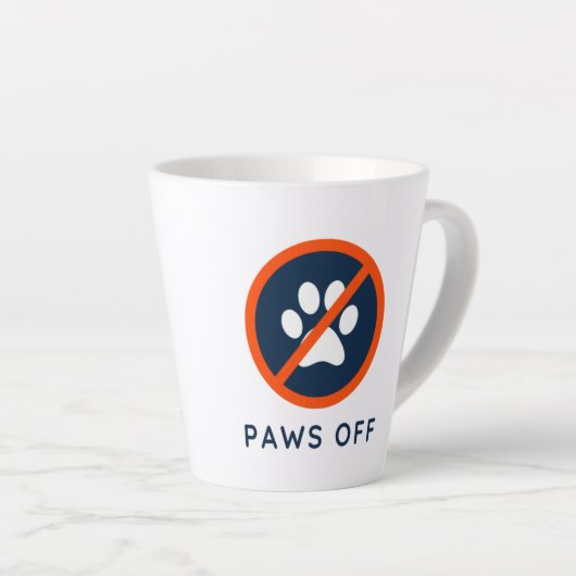DogGoneIt - Paws Off- 12 oz Latte Mok (Rechterhoek)