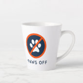DogGoneIt - Paws Off- 12 oz Latte Mok (Rechts)