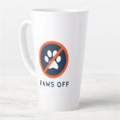 DogGoneIt - Paws Off- 17 oz Latte Mok (Linkerhoek)