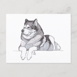 Doggust 2019 Alaskan Malamute Briefkaart
