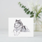 Doggust 2019 Alaskan Malamute Briefkaart (Staand voorkant)